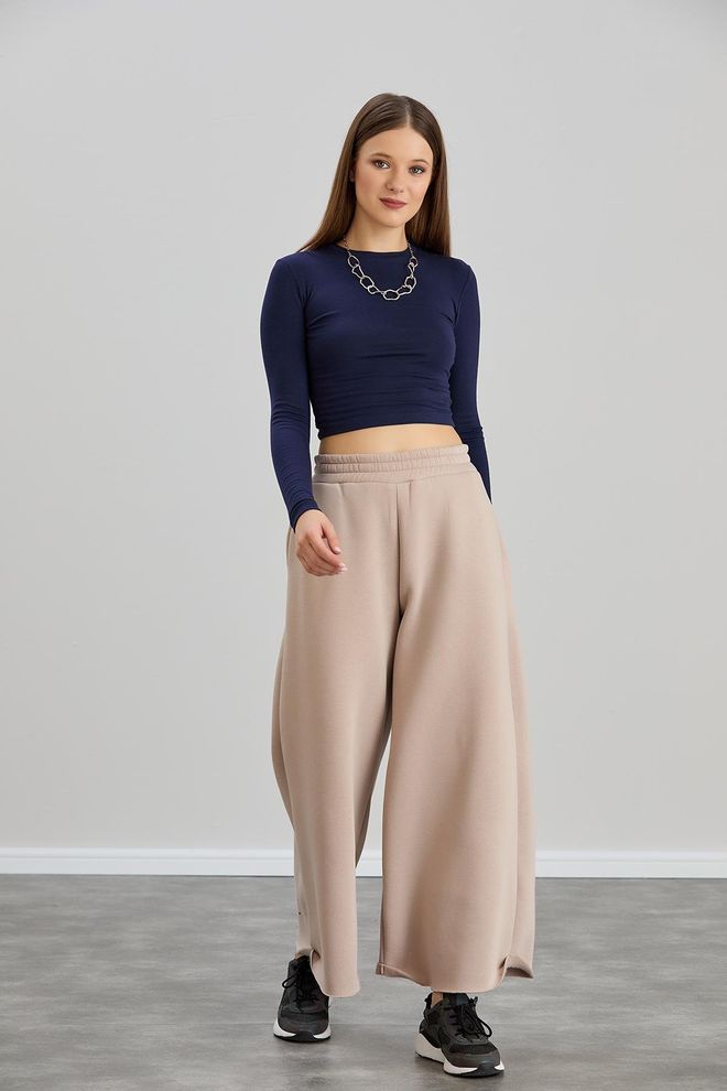 Sortie Collection Jogginghose Mit Weitem Bein Und Drei Fäden In Nerz Großhandelskleidung Lässig