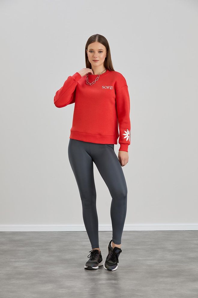 Sortie Collection Foil Printed Crew Neck Three Thread Sweat Nar Wholesale Clothing Casual