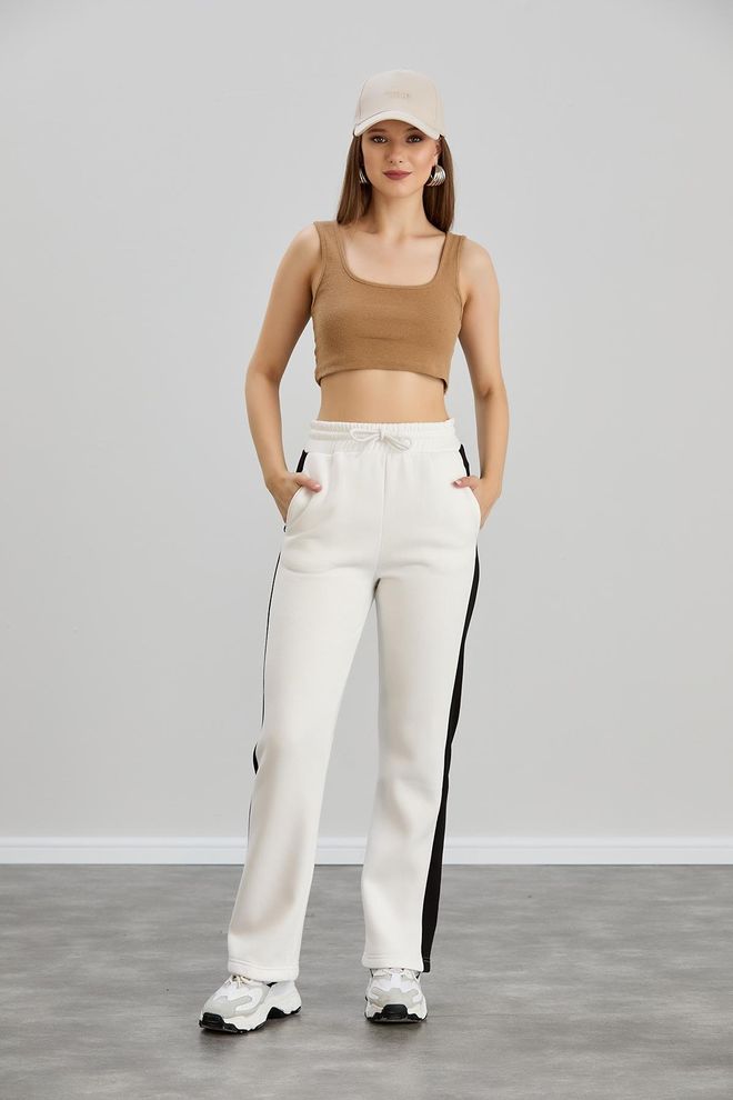 Sortie Collection Pantalon De Survêtement À Empiècements Latéraux Blanc Vêtements en gros Sport