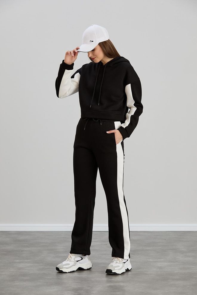 Sortie Collection Hooded Crop Sweat Black Wholesale Clothing No Fabric