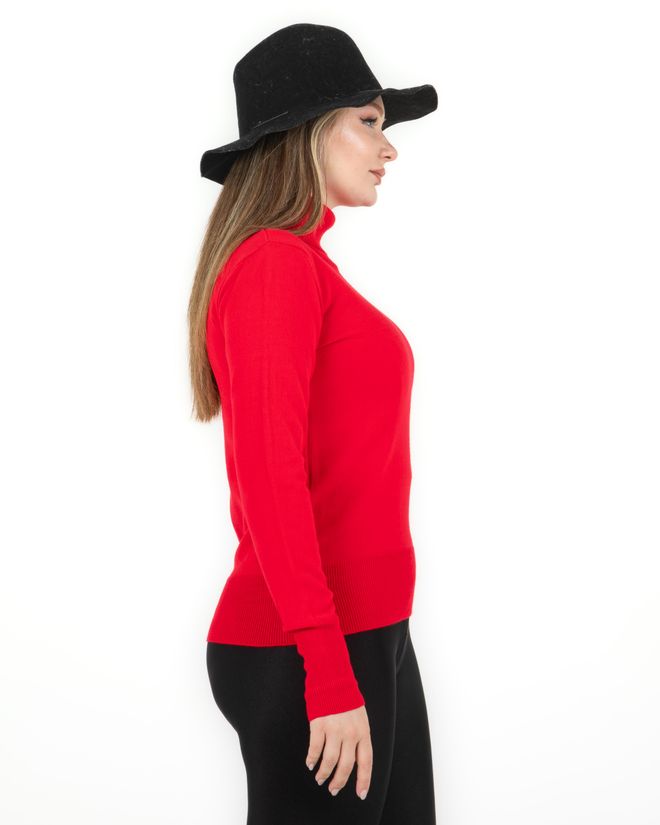 Sortie Collection Osnovni Pulover S Dolčevitom Crveni Veleprodaja odjeće Jesen