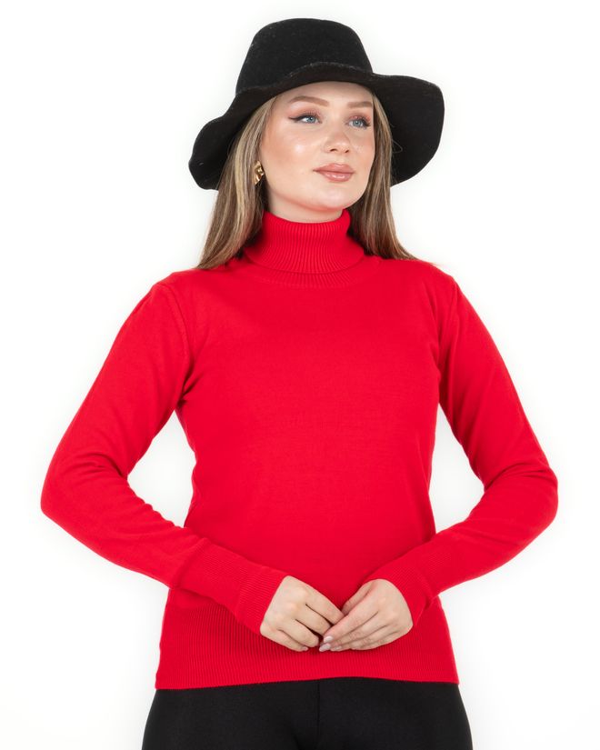 Sortie Collection Osnovni Pulover S Dolčevitom Crveni Veleprodaja odjeće Rođendan