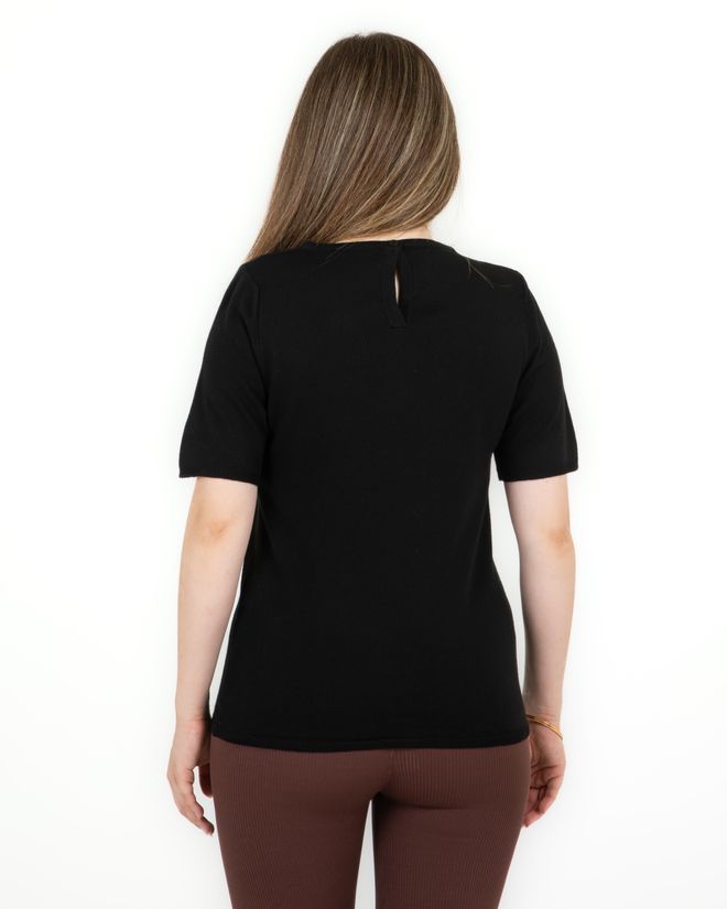 Sortie Collection Short Sleeve Sweater Black Wholesale Clothing 4