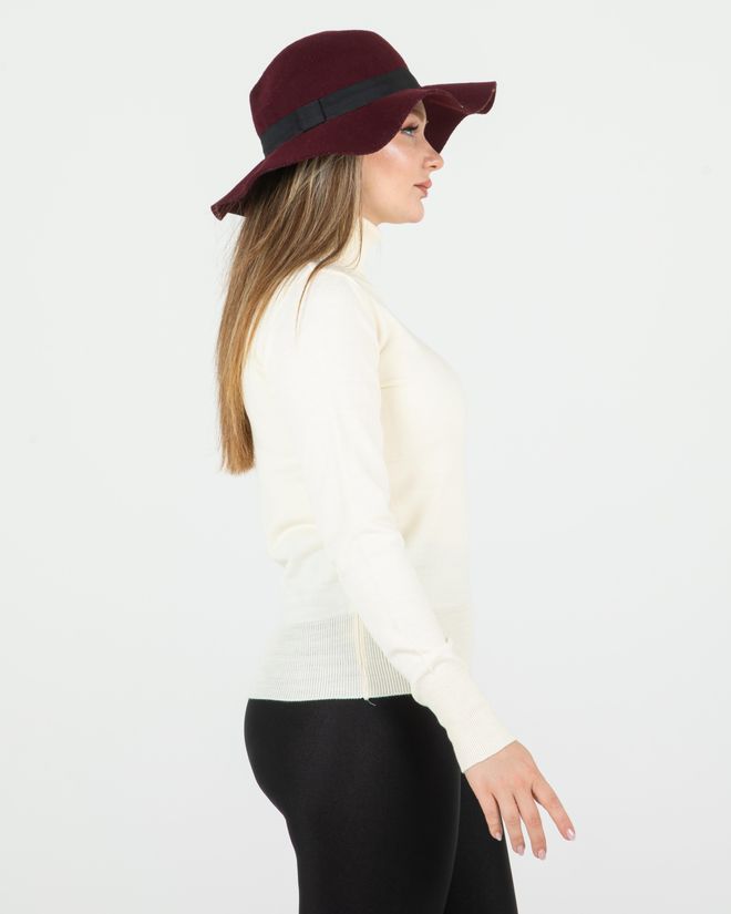 Sortie Collection Maglione Basic A Collo Alto Ecru Abbigliamento all'ingrosso Nessun tessuto