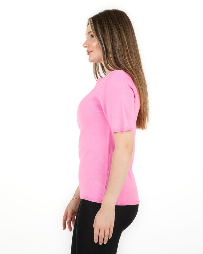 Sortie Collection Short Sleeve Sweater Pink Wholesale Clothing Fall