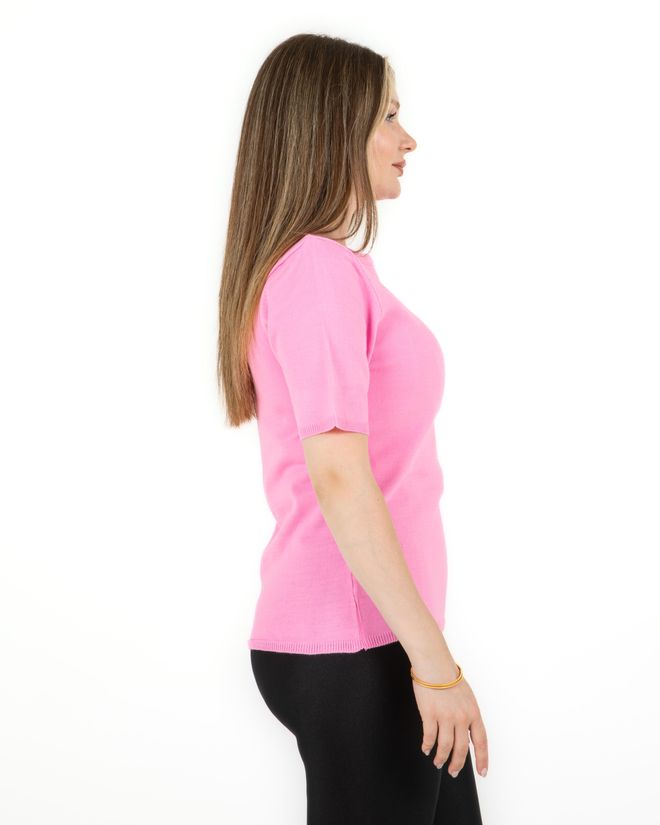 Sortie Collection Short Sleeve Sweater Pink Wholesale Clothing Birthday