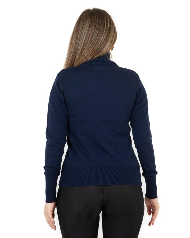 Sortie Collection Turtleneck Basic Sweater Navy Blue Wholesale Clothing 4