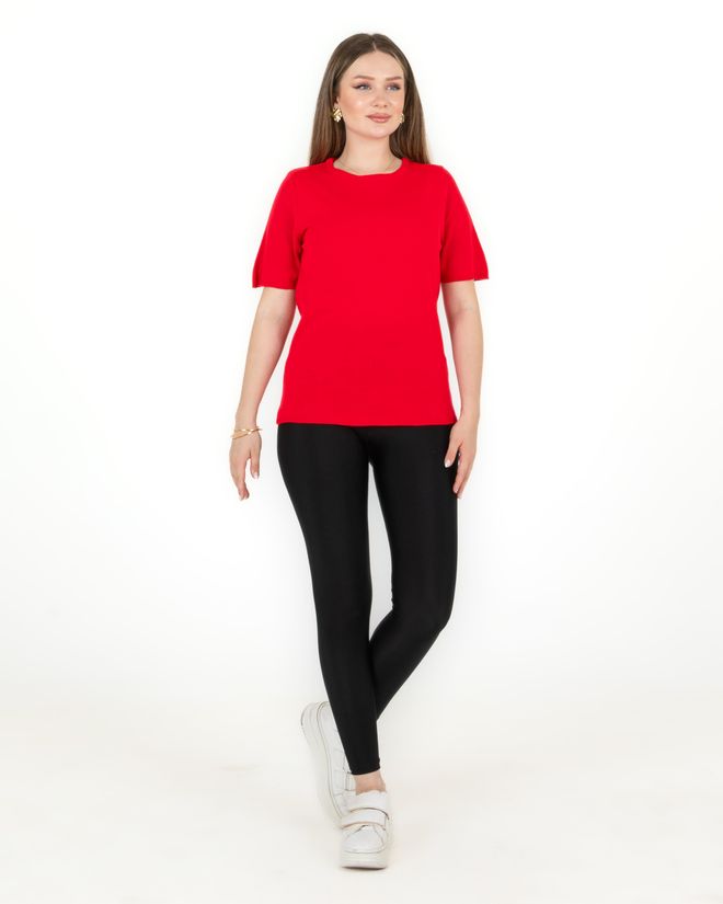 Sortie Collection Kurzarmpullover Rot Großhandelskleidung Lässig