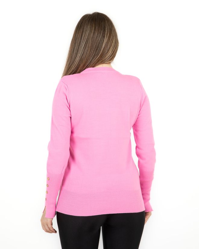 Sortie Collection Crew Neck Plain Sweater Pink Wholesale Clothing 4