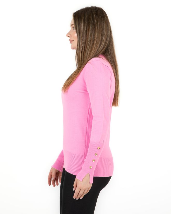 Sortie Collection Crew Neck Plain Sweater Pink Wholesale Clothing Birthday