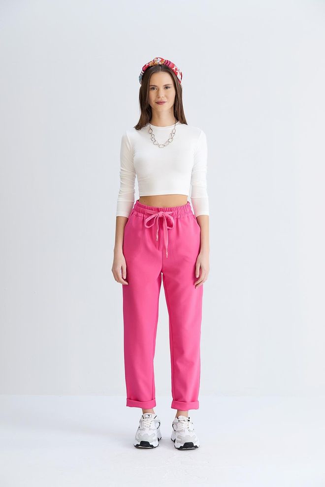 Sortie Collection Pantaloni Modello Neva Fucsia Abbigliamento all'ingrosso Casuale