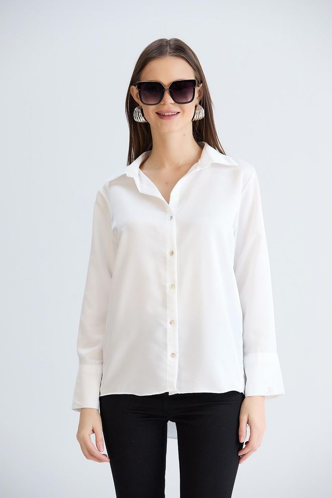 Sortie Collection Camisa Raso Manga Larga Crudo Ropa al por mayor Casual