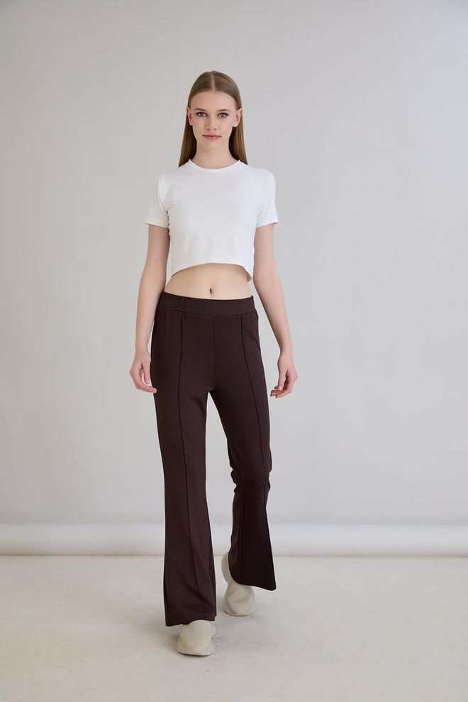 Sortie Collection Pantalón Marrón Casual Deportivo Bootcut Con Pierna Acampanada Ropa al por mayor Casual