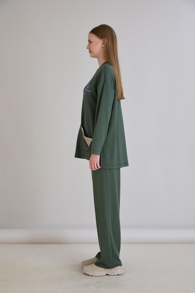 Sortie Collection Verde Casual Sportivo Tuta Abbigliamento all'ingrosso Primavera