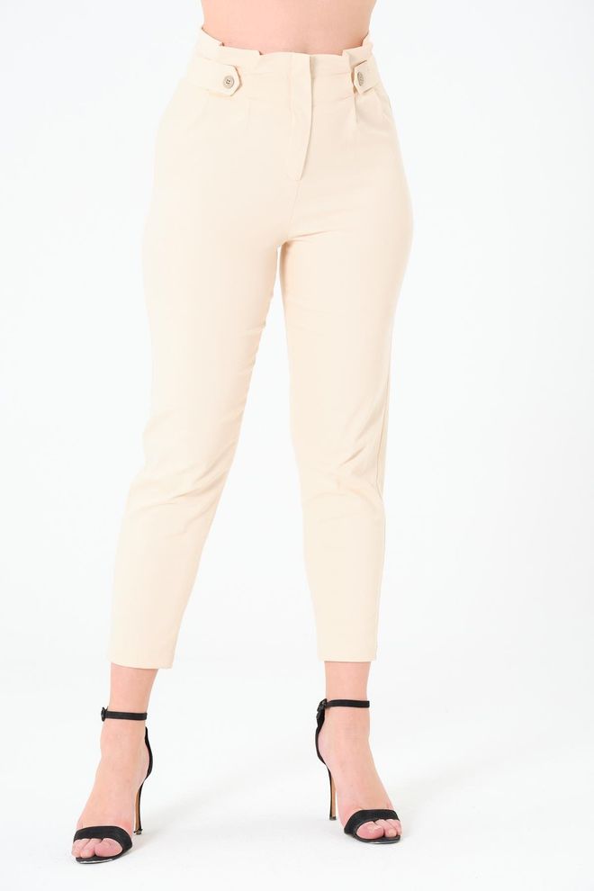 Sortie Collection Beige Elegante Formale Vintage Hose Großhandelskleidung Modest