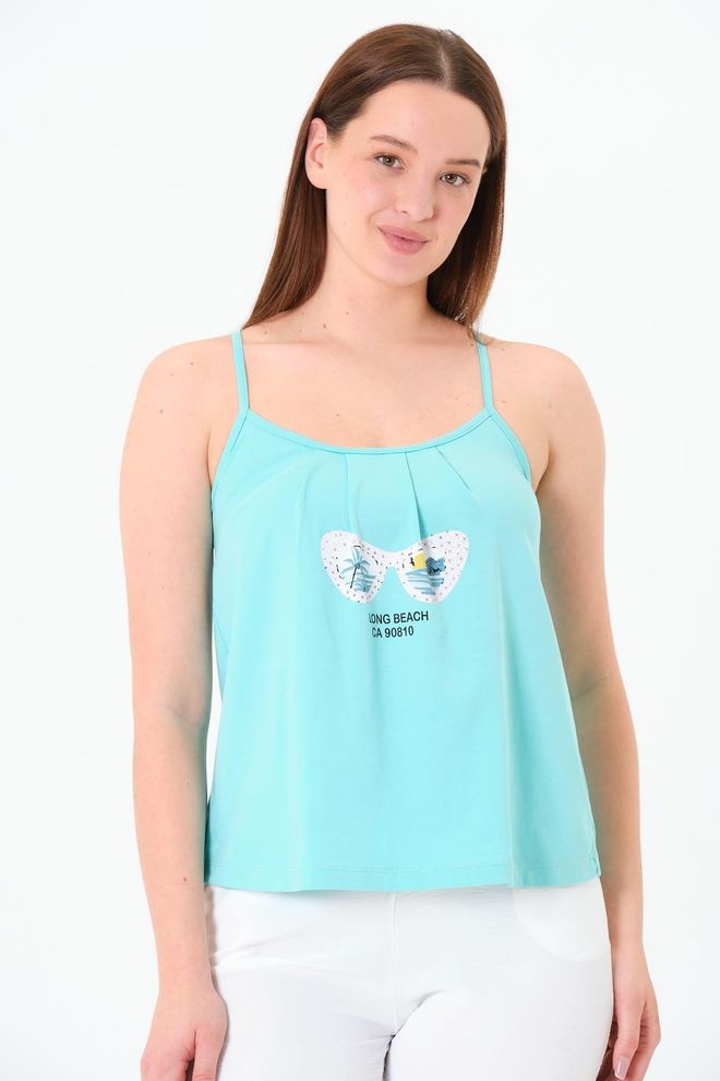 Sortie Collection Blue Tshirt Casual Sport Sleeveless Cap Sleeve Wholesale Clothing Lounge