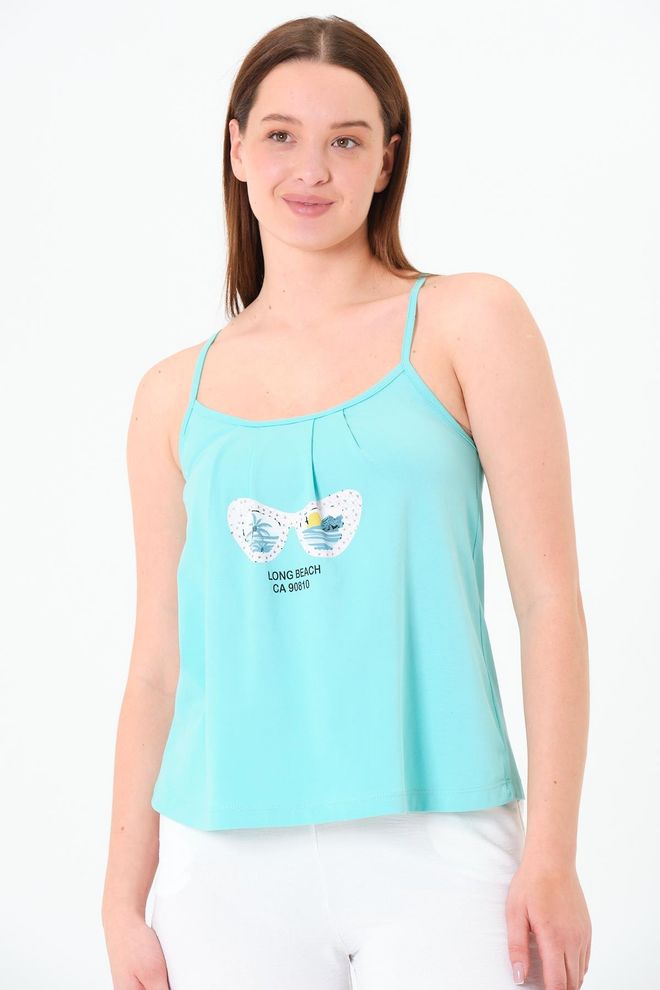 Sortie Collection Blue Tshirt Casual Sport Sleeveless Cap Sleeve Wholesale Clothing Sport