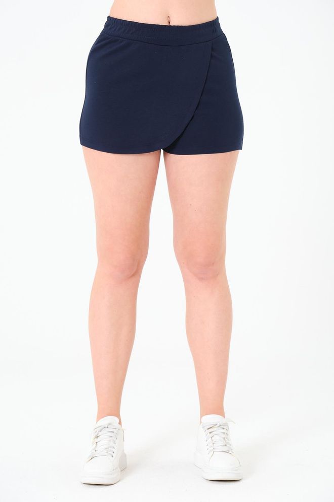 Sortie Collection Navy Blue Sporty Casual Skort Shorts Wholesale Clothing Sport