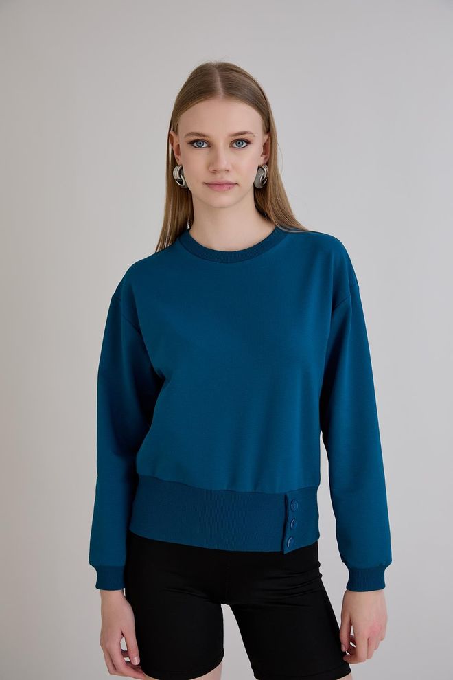 Sortie Collection Lacivert Sweatshirt Gündelik Ve Spor İçin Toptan Giyim Gündelik