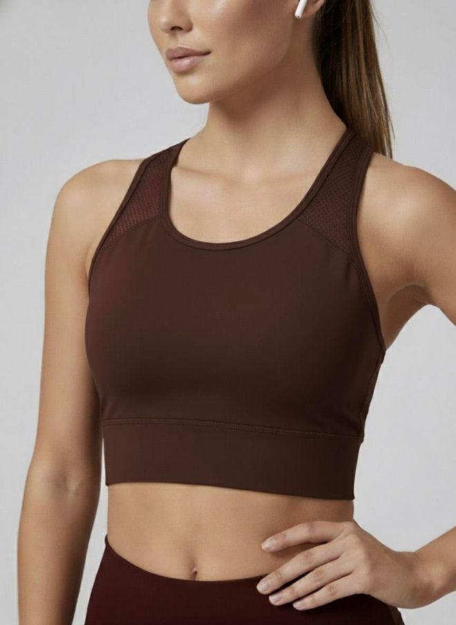 Sortie Collection Camiseta Sin Mangas De Malla Profunda Marrón Ropa al por mayor 0