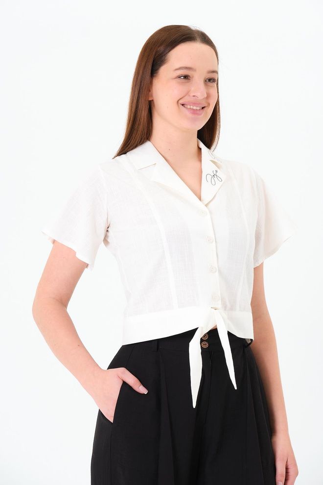 Sortie Collection Camisa Blanca Casual Elegante Preppy Ropa al por mayor Casual