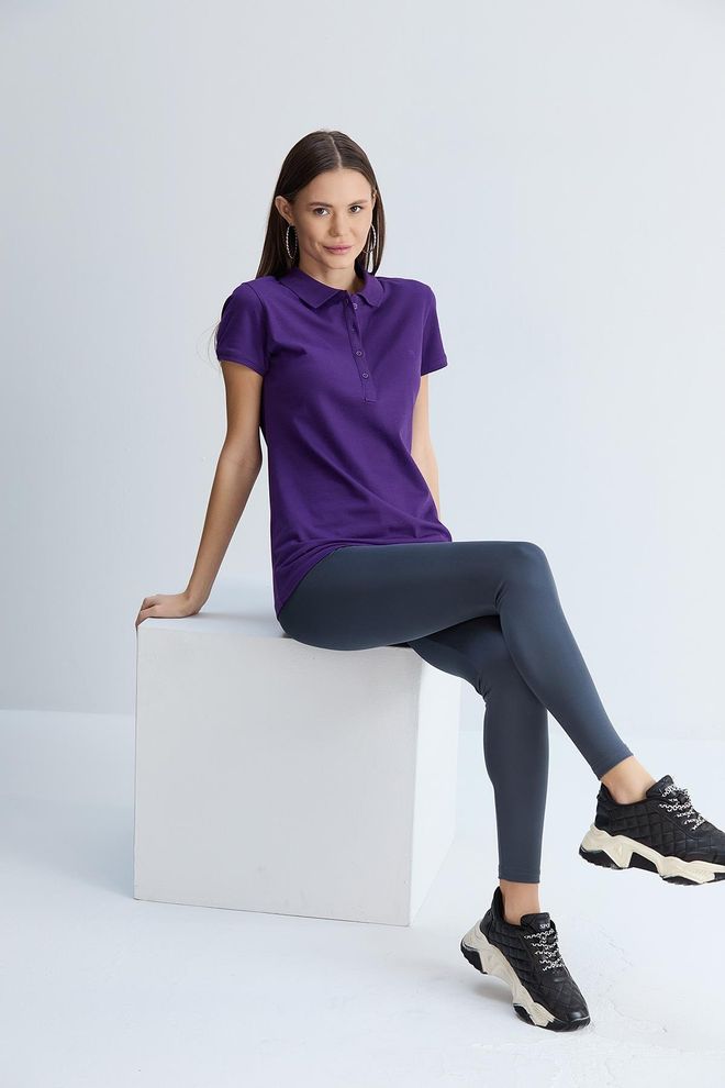 Sortie Collection Purple Polo Neck Casual Sport Tshirt Wholesale Clothing Summer