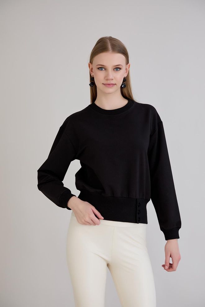 Sortie Collection Schwarz Sweatshirt Lässig Streetwear Sport Großhandelskleidung Lässig