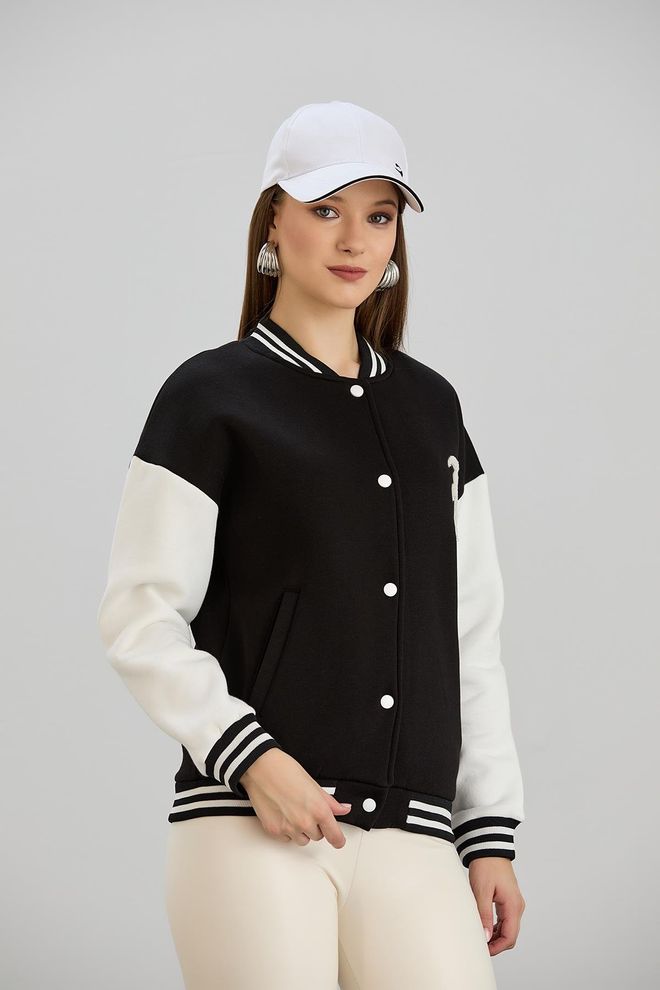 Sortie Collection Black Varsity Jacket Wholesale Clothing 5