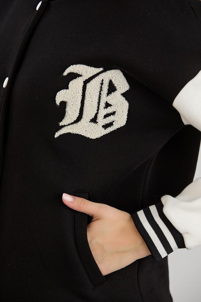 Sortie Collection Black Varsity Jacket Wholesale Clothing Fall