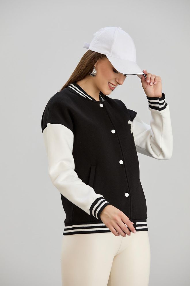Sortie Collection Black Varsity Jacket Wholesale Clothing Work