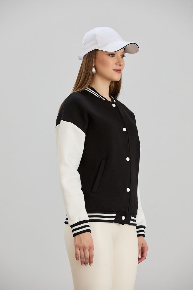 Sortie Collection Black Varsity Jacket Wholesale Clothing Lounge