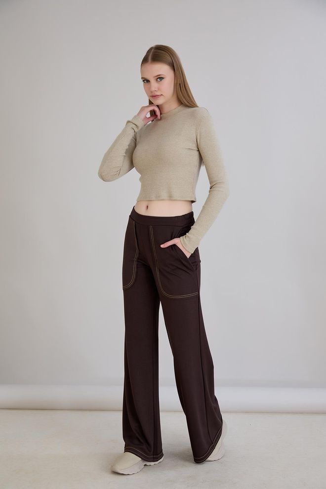 Sortie Collection Rjave Ležerne Ulične Trenirke Oblačila na debelo 1