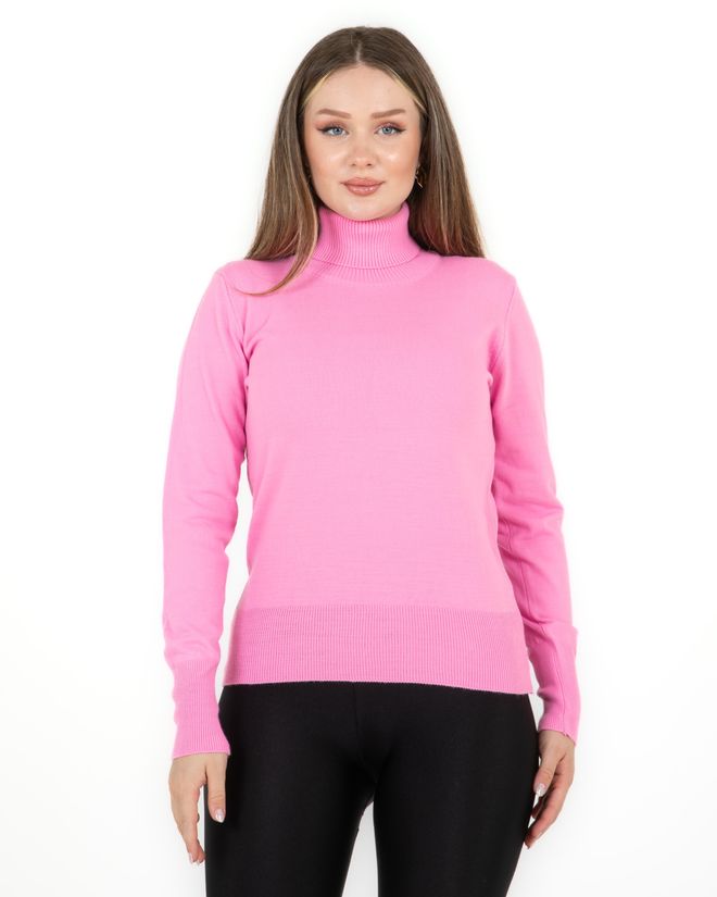 Sortie Collection Pulover Roz Slim Fit Cu Gât Țestoasă Și Mânecă Lungă Îmbrăcăminte cu ridicata 5