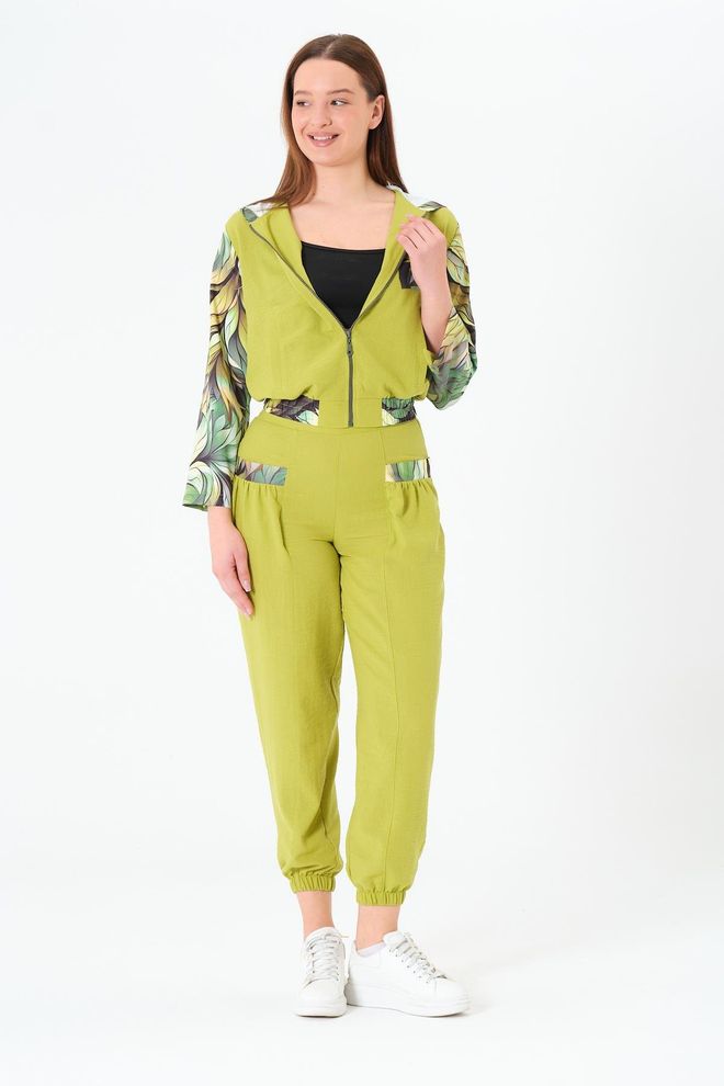 Sortie Collection Set Grün Lässig Sport Streetwear Großhandelskleidung Lässig