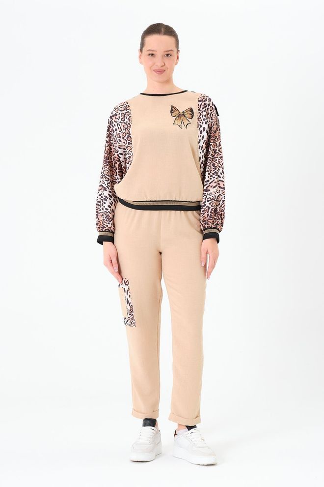 Sortie Collection Set Beige Lässig Sport Großhandelskleidung Lässig