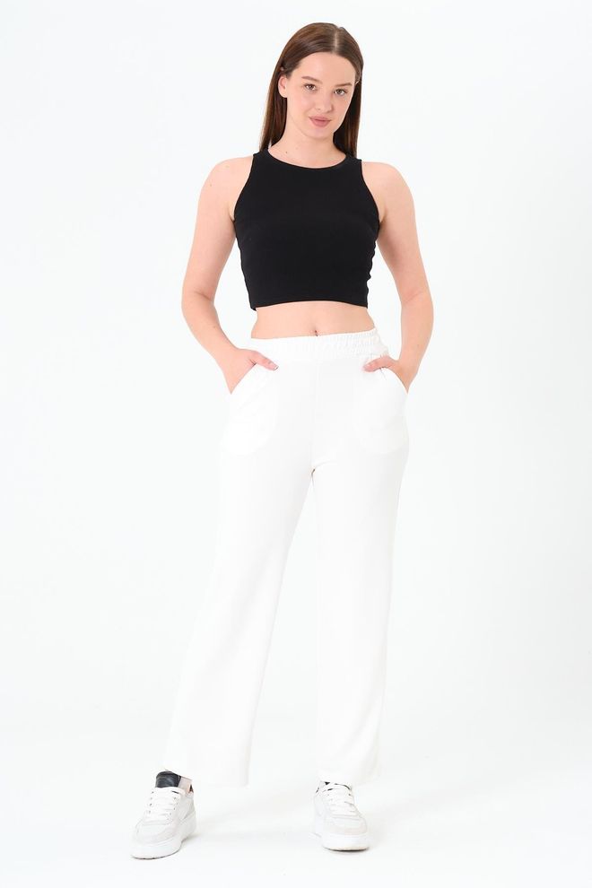 Sortie Collection White Casual Sport Pants Wholesale Clothing Work