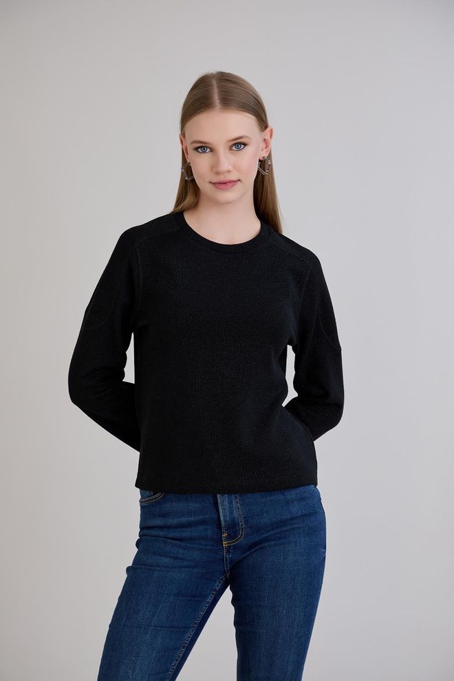 Sortie Collection Black Casual Elegant Sweater For Work & Party Wholesale Clothing Spring