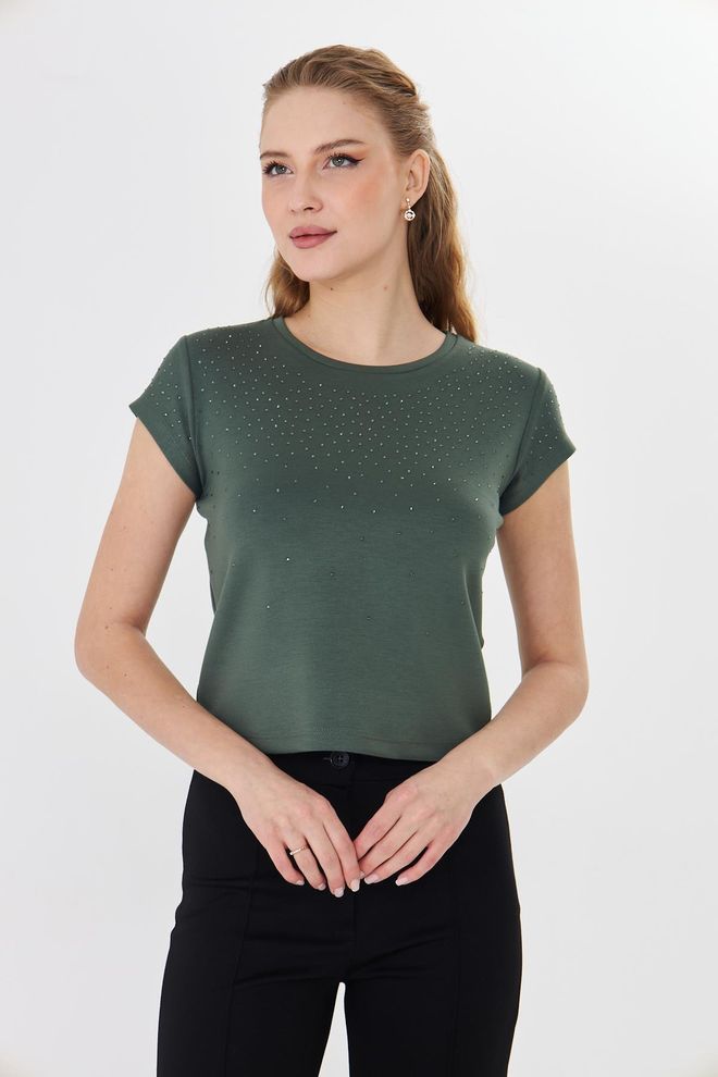 Sortie Collection Green Casual Elegant Glam Tshirt Wholesale Clothing Glam