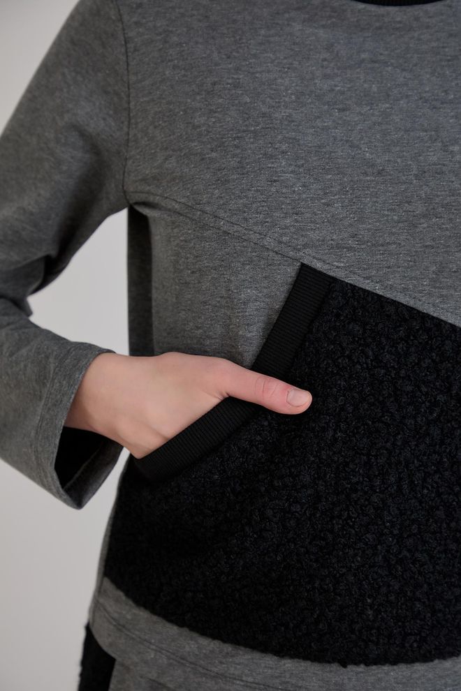 Sortie Collection Set Sportivo Casual Grigio Con Pantaloni Jogger Abbigliamento all'ingrosso Da cocktail