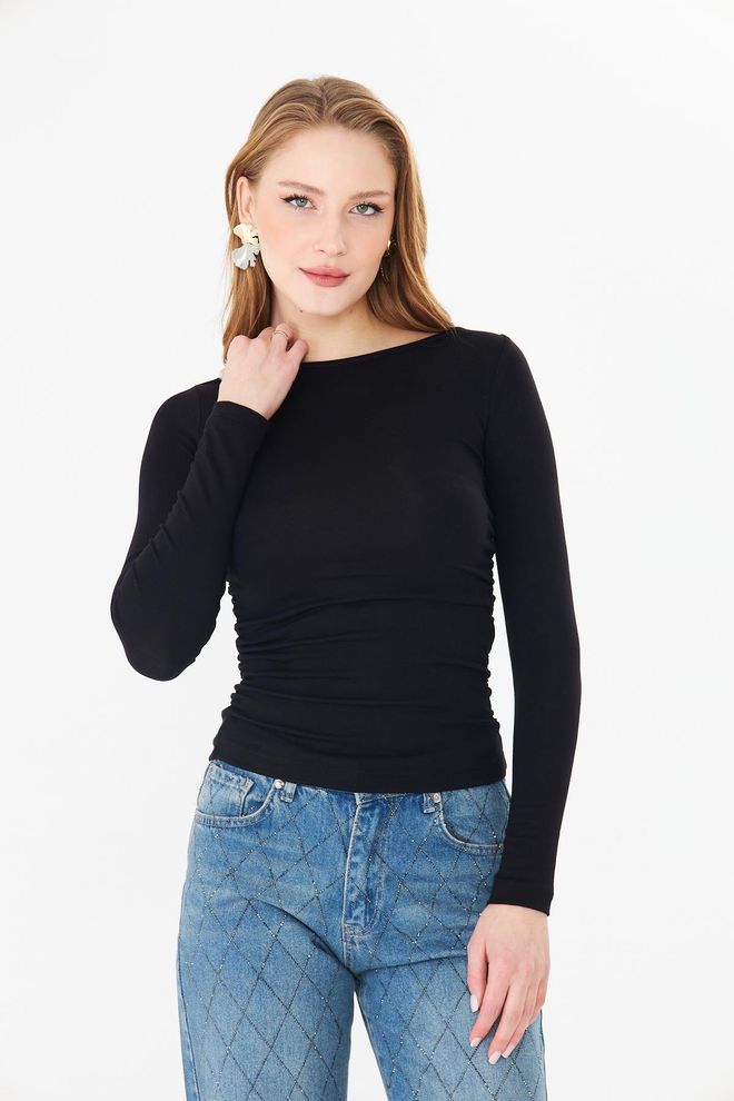 Sortie Collection Black Casual Elegant Blouse Wholesale Clothing 5