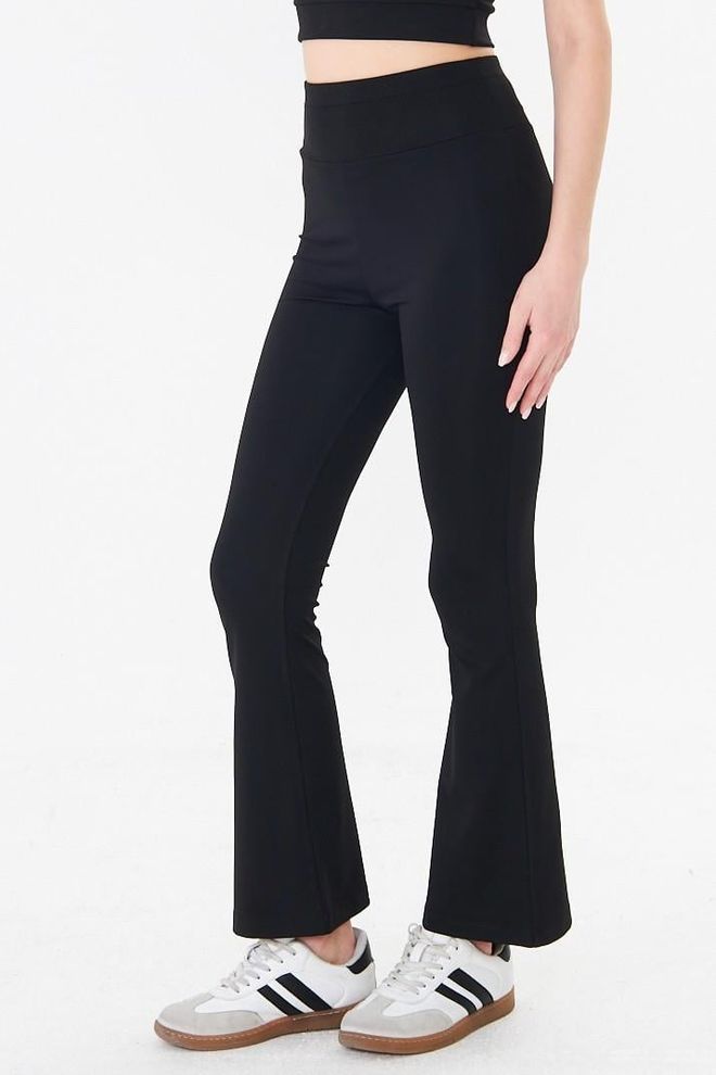 Sortie Collection Black High Waist Flare Leggings Wholesale Clothing Lounge