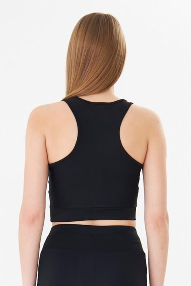 Sortie Collection Swimmer Back Booster Sport Crop Tank Top Crna Veleprodaja odjeće 1