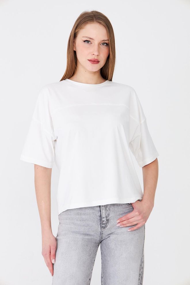 Sortie Collection Maglietta Bianca Casual Vestibilità Oversize Abbigliamento all'ingrosso Abbigliamento di strada