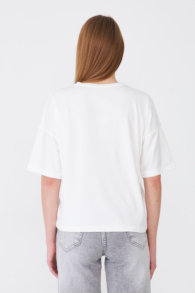 Sortie Collection Maglietta Bianca Casual Vestibilità Oversize Abbigliamento all'ingrosso 1