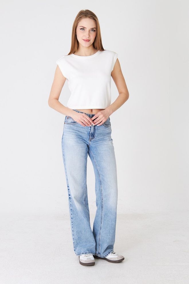 Sortie Collection Bianco Maglietta Casual Abbigliamento Di Strada Tagliato Manica Ad Aletta Abbigliamento all'ingrosso Primavera