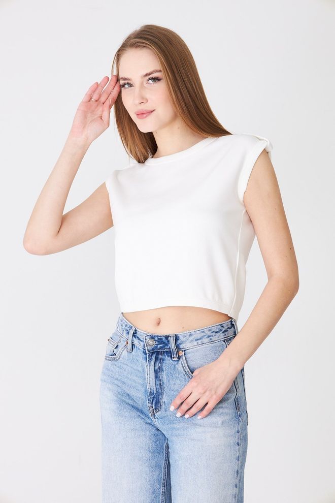 Sortie Collection Bianco Maglietta Casual Abbigliamento Di Strada Tagliato Manica Ad Aletta Abbigliamento all'ingrosso Sportivo