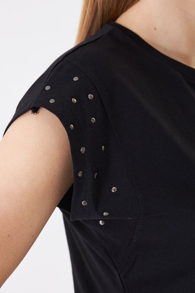 Sortie Collection Schwarz Lässig Streetwear Sport T Shirt Großhandelskleidung Lounge