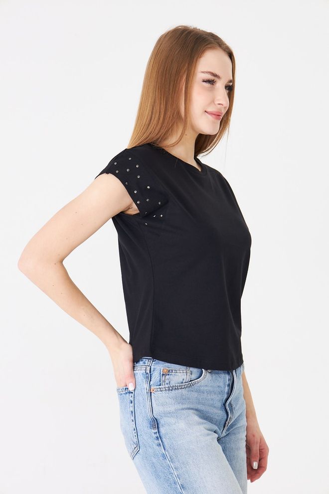 Sortie Collection Schwarz Lässig Streetwear Sport T Shirt Großhandelskleidung Sommer