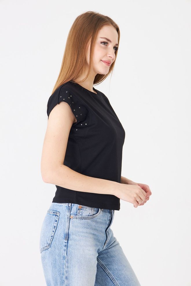 Sortie Collection Schwarz Lässig Streetwear Sport T Shirt Großhandelskleidung Arbeit