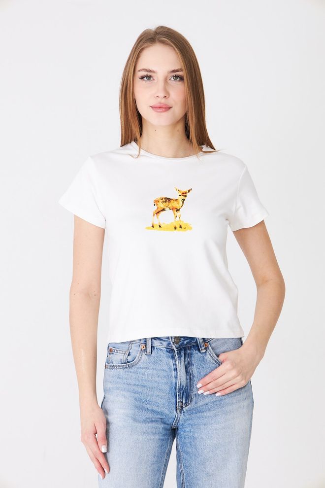 Sortie Collection Weiß Lässig Niedlich Tshirt Großhandelskleidung Lässig